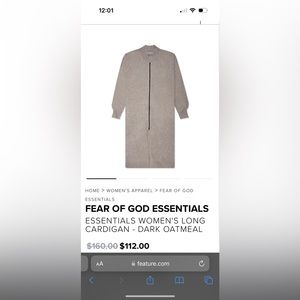 Fear of God Long Cardigan